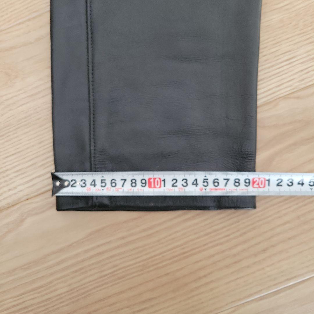 Aero エアロレザー ストレート　革パン 黒