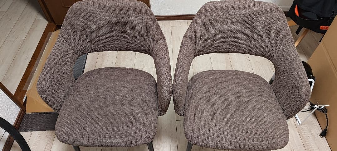 m*様 タンスのゲン　ダイニングチェア　2脚セット　ショコラブラウン