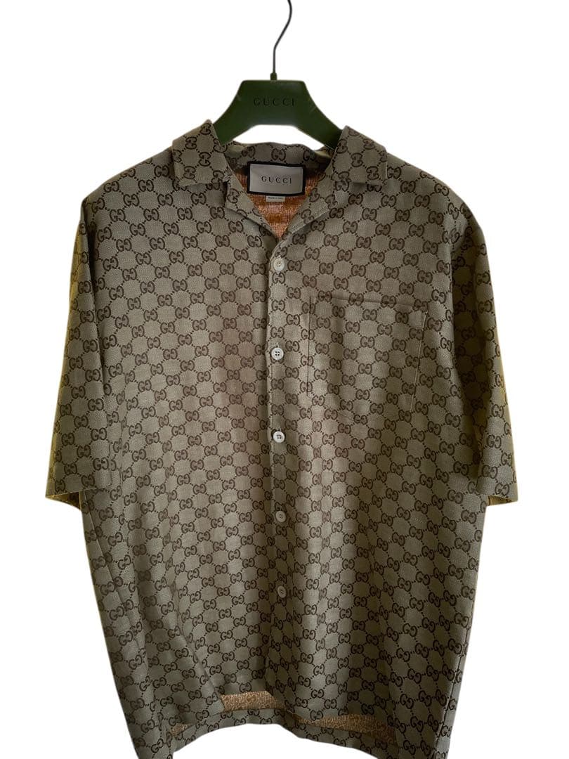 GUCCI GGパターン 半袖シャツ ベージュ