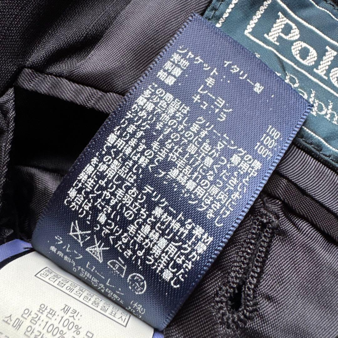 ポロバイラルフローレン　スーツ　セットアップ　ネイビー　ストライプ　イタリア製