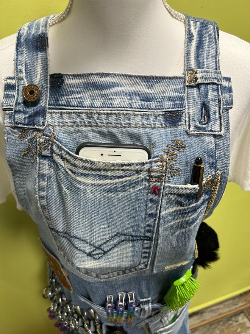 シザーケース シザーバック　美容師　トリマー　ハンドメイド 　カフェエプロン