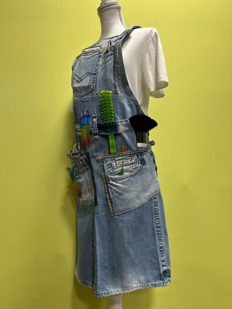 シザーケース シザーバック　美容師　トリマー　ハンドメイド 　カフェエプロン