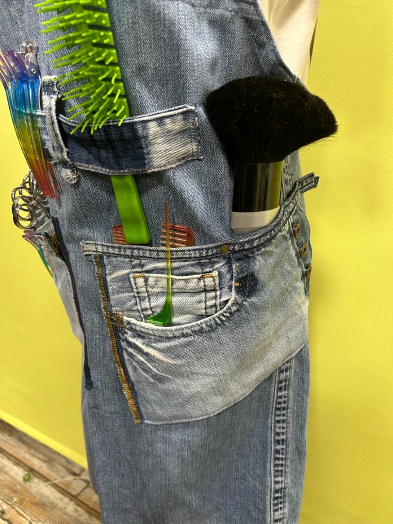 シザーケース シザーバック　美容師　トリマー　ハンドメイド 　カフェエプロン