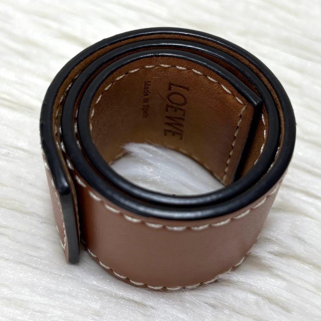 【現行モデル・美品】ロエベ スラップ ブレスレット レザー バングル アナグラム
