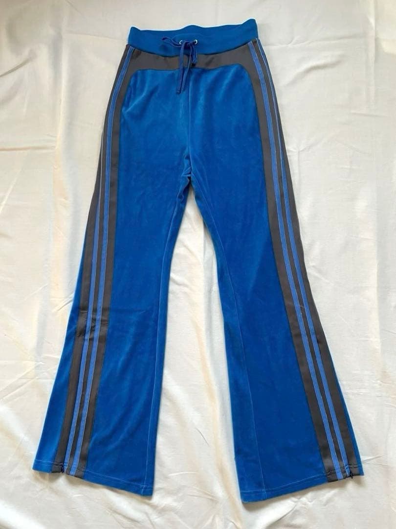 MAISON SPECIALメゾンスペシャル サイドライン フレアパンツ ベロア