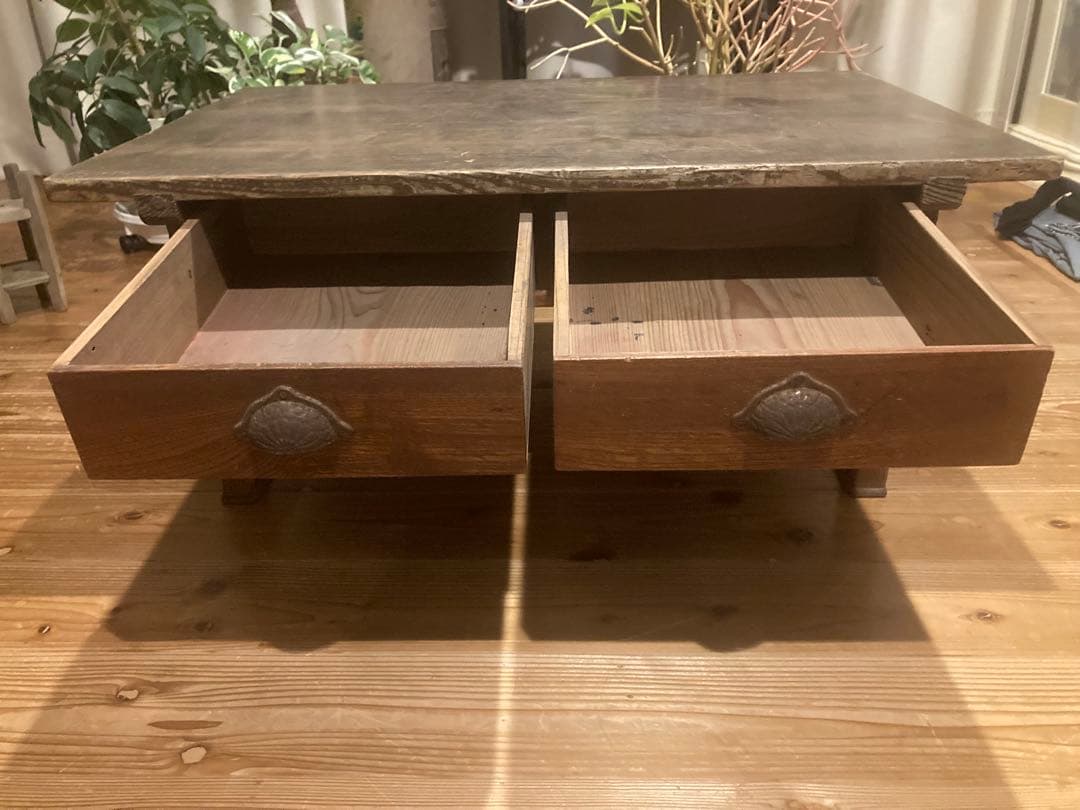 昭和レトロ　木製文机　ローテーブル　14