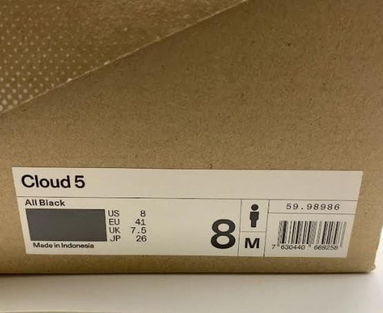 ゆ*う様 On　Cloud5ランニングシューズ オール・ブラック　メンズ　26c