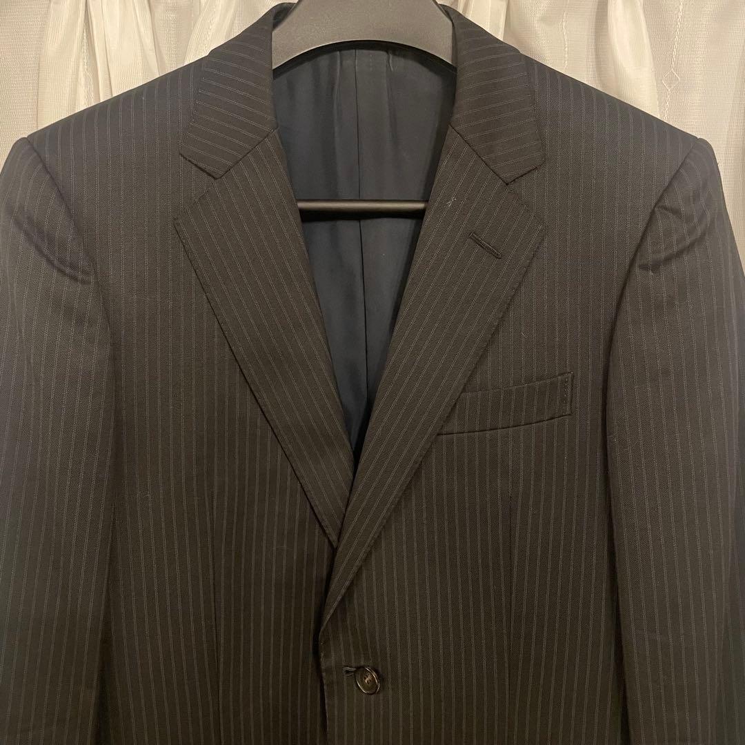 【値段交渉⭕️】GUCCI ストライプ スーツ 46 ブラック【セットアップ】