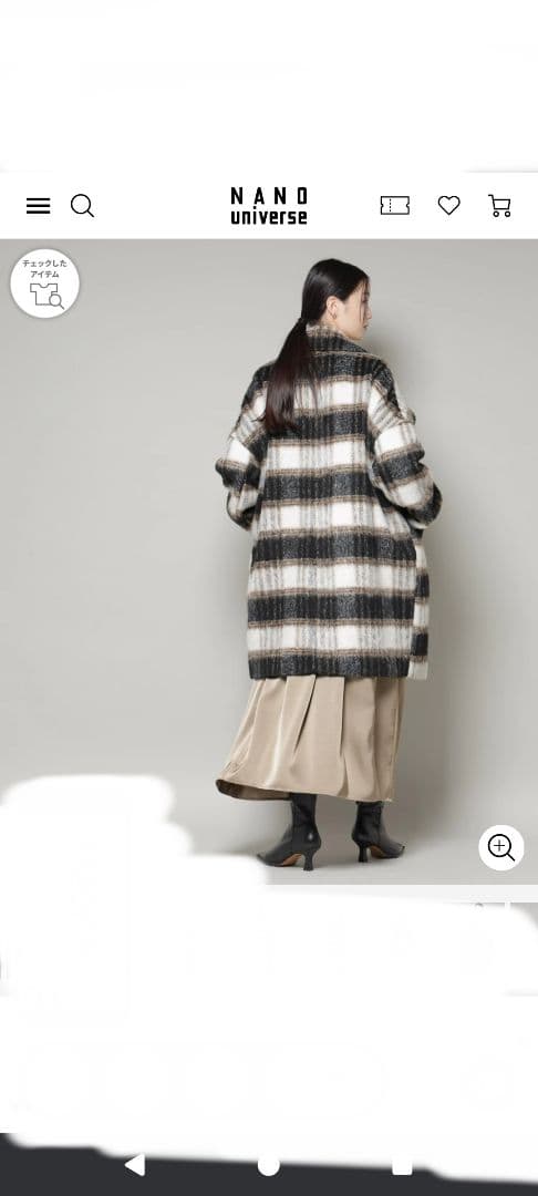 BSSK　シャギーチェックコート