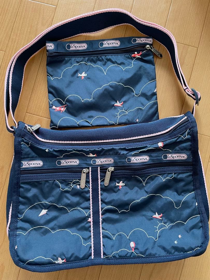 レスポートサック　デラックスエブリデイ　ネイビー　レア　美品