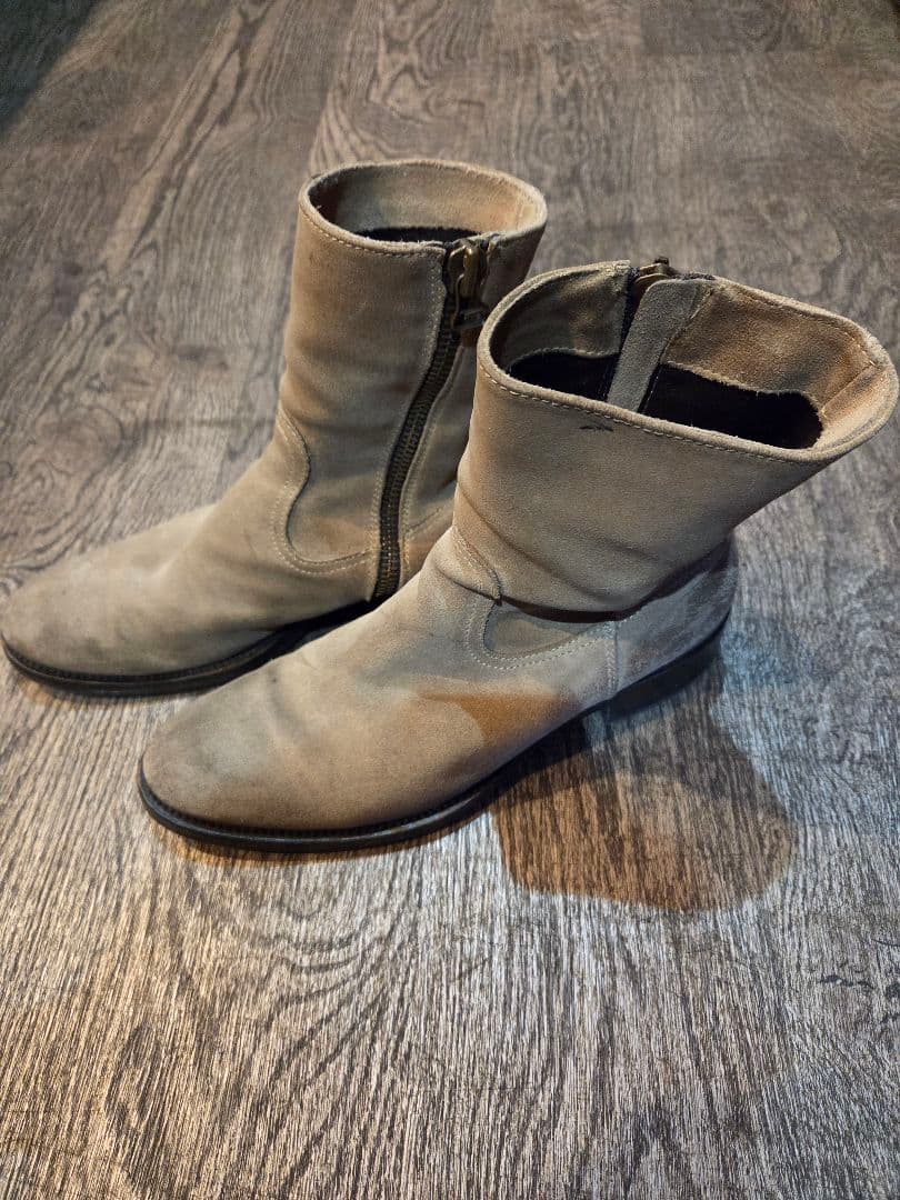 BUTTERO　ブッテロスエードブーツ　サイドジッパー40