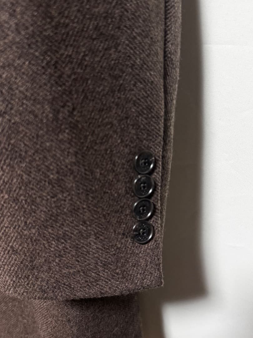 GOOVI ウールカシミヤソフトツイードシングルチェスターコート サイズ2 新作