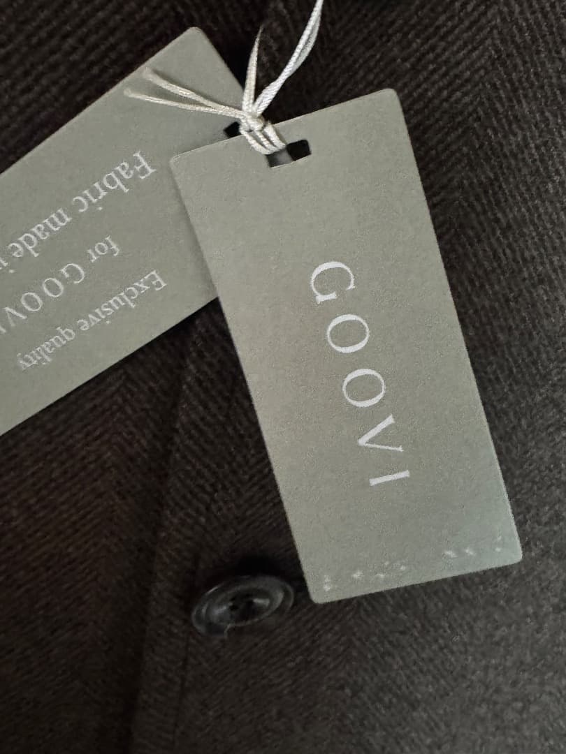 GOOVI ウールカシミヤソフトツイードシングルチェスターコート サイズ2 新作