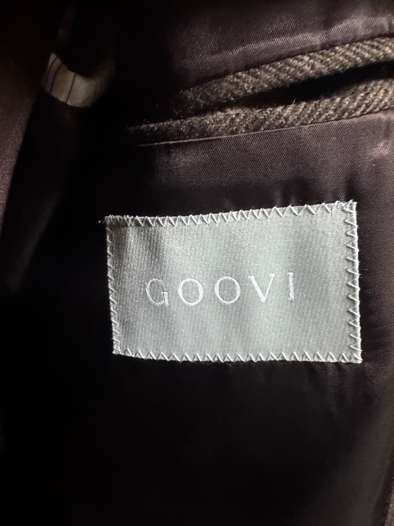 GOOVI ウールカシミヤソフトツイードシングルチェスターコート サイズ2 新作