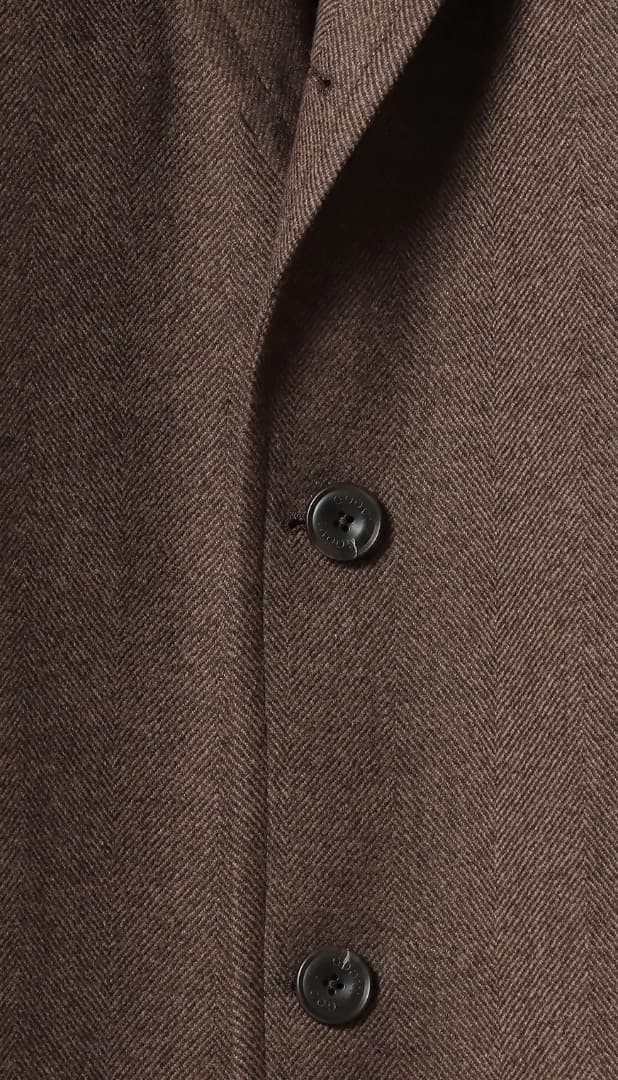 GOOVI ウールカシミヤソフトツイードシングルチェスターコート サイズ2 新作