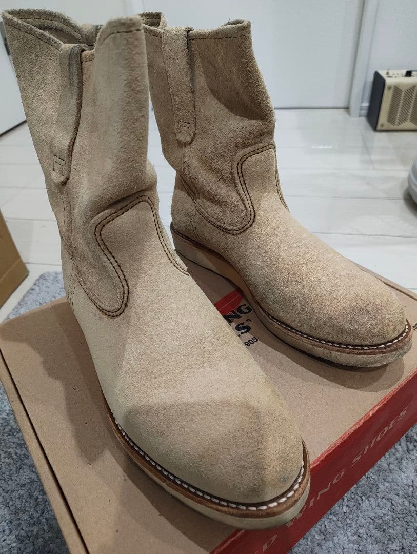 RED WING 8168 26.5cn ペコスブーツ ベージュスエード