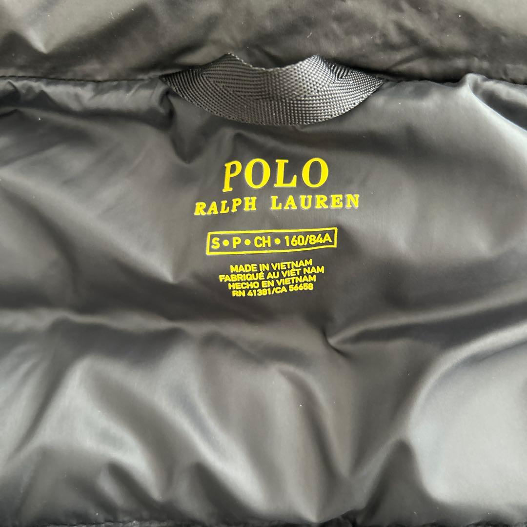 【美品】ポロラルフローレン ダウンベスト ブラック Sサイズ