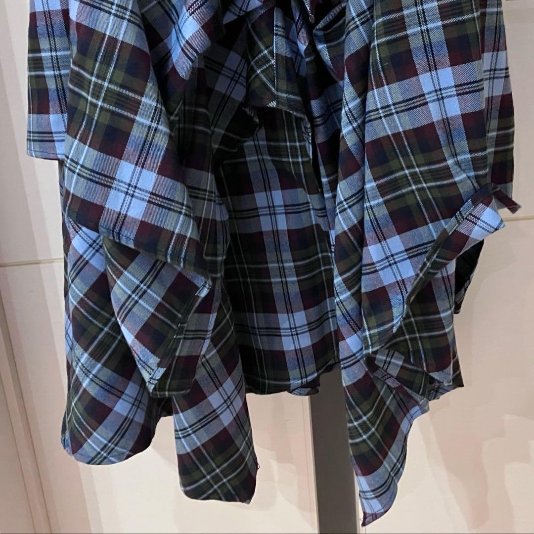 【美品】SLY ASYMMETRY HEM CAMI ロングワンピース チェック