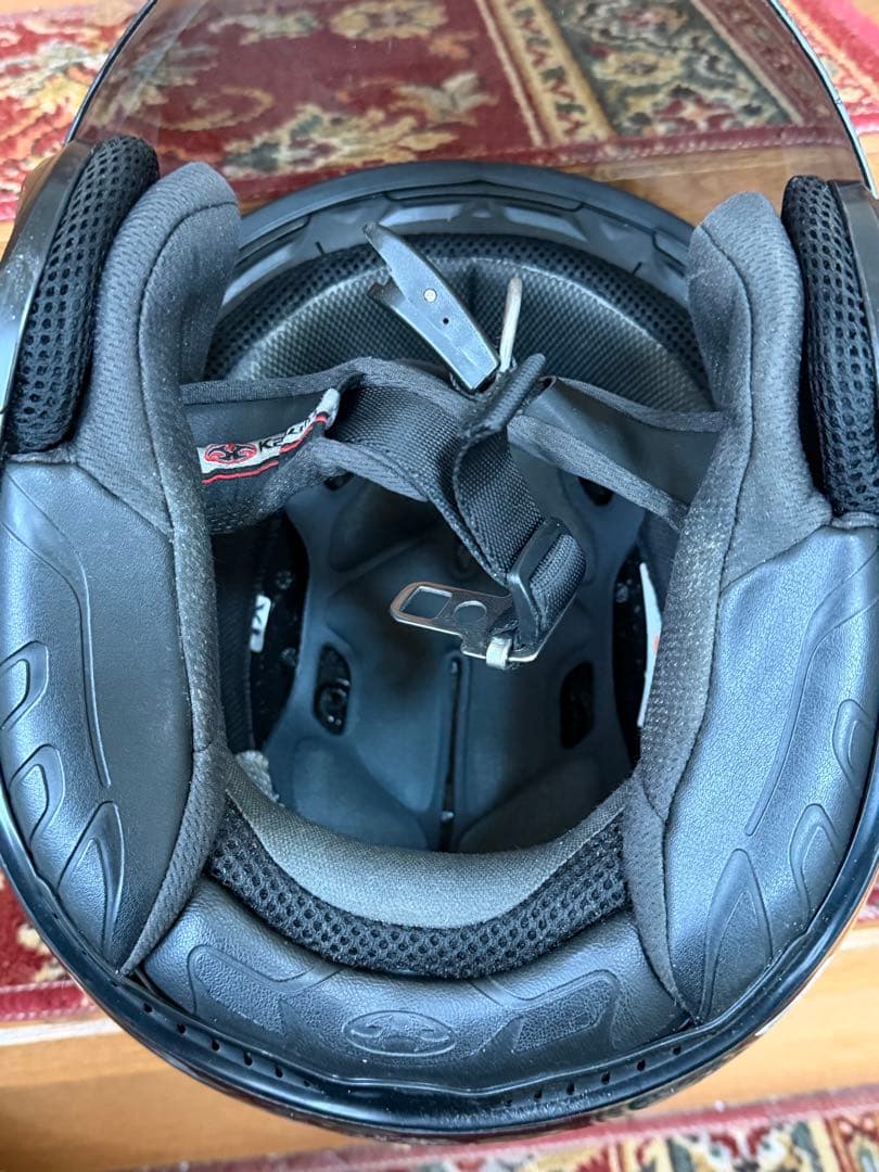 ②KABUTO guard II ジェットヘルメット ブラック/ブルーシールド