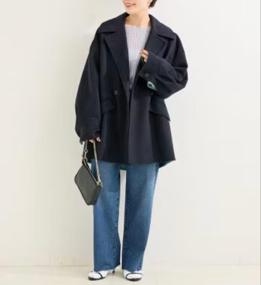 【値下】シンプリシテェ 24AW S120ブレンドリバーミドルコート