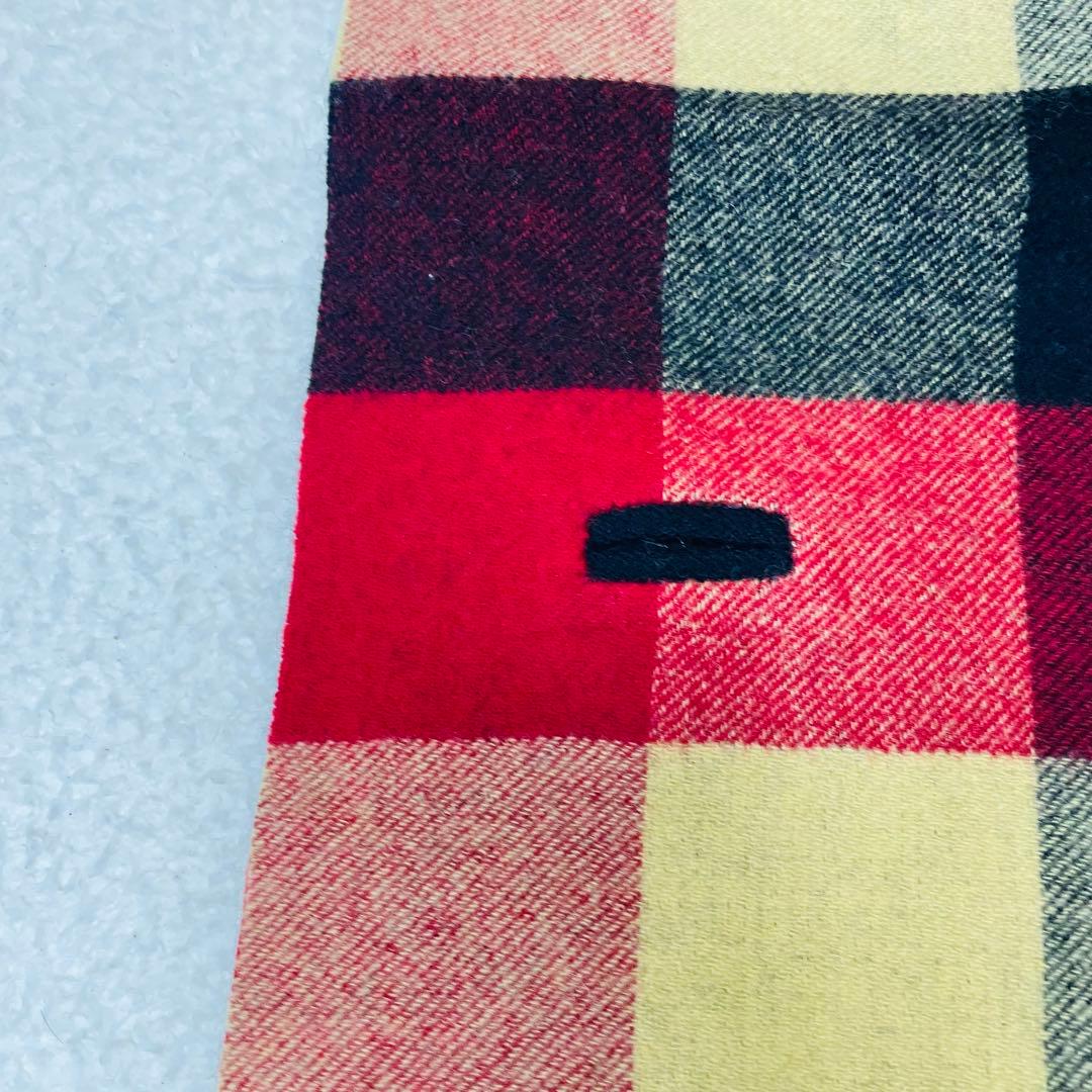 ヴィヴィアンウエストウッド マフラー オーブボタン リバーシブル チェック 黒