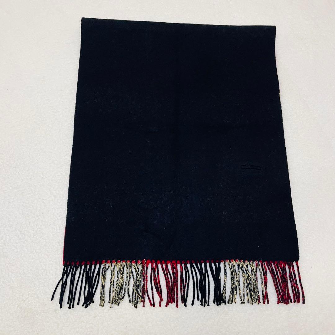 ヴィヴィアンウエストウッド マフラー オーブボタン リバーシブル チェック 黒