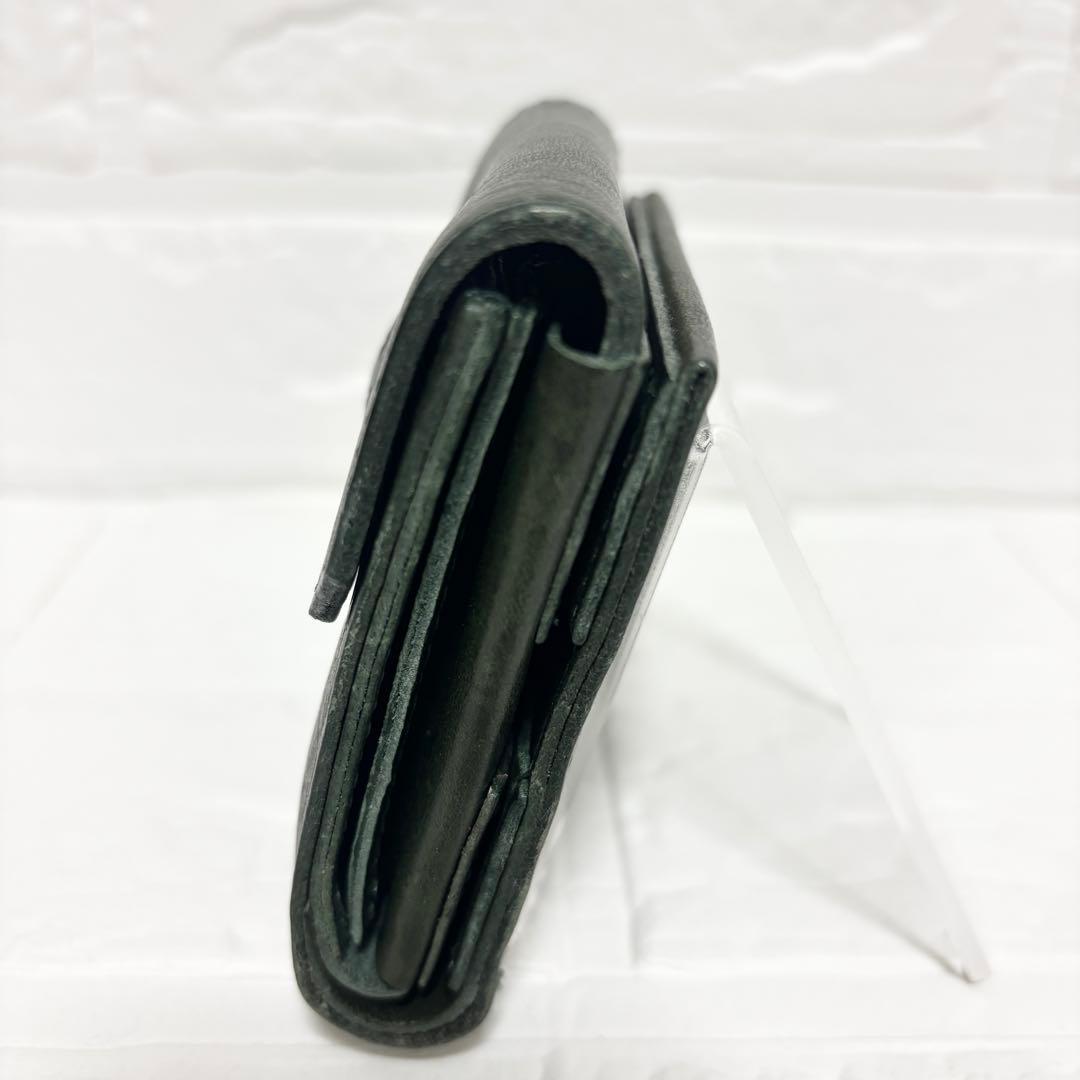 【美品】ビアベリー 財布　ハッチバック　グリーン　コンパクト　二つ折り