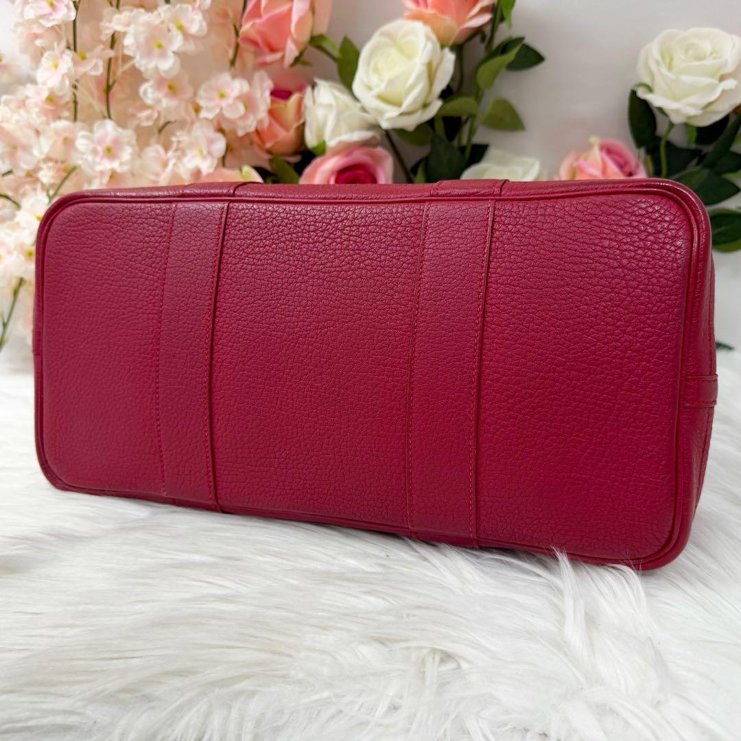 【美品】HERMES ガーデンパーティPM ルージュピマン ネゴンダ □Q 刻印