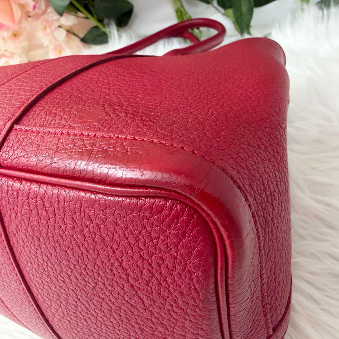 【美品】HERMES ガーデンパーティPM ルージュピマン ネゴンダ □Q 刻印