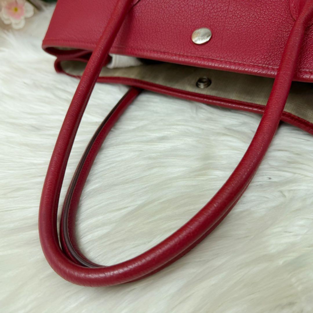 【美品】HERMES ガーデンパーティPM ルージュピマン ネゴンダ □Q 刻印