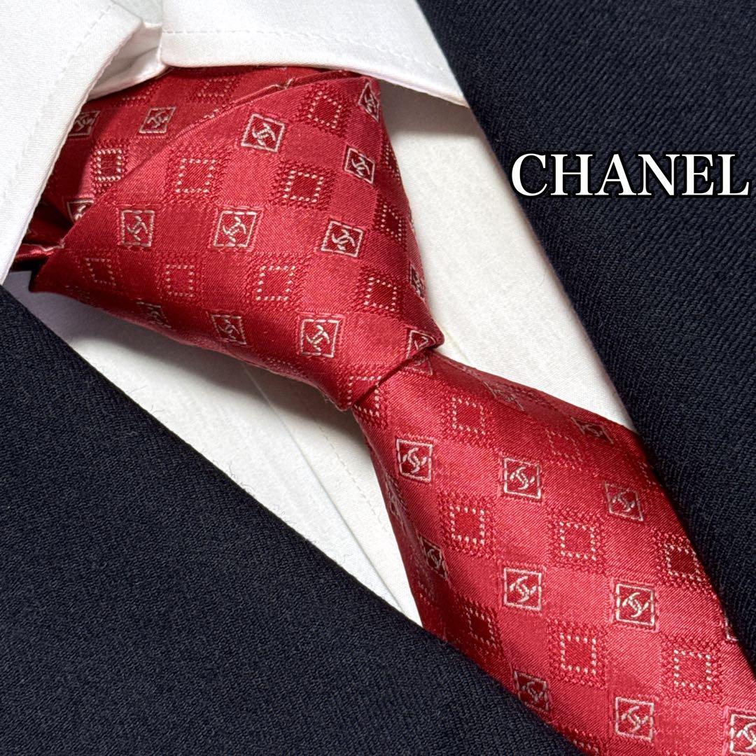 CHANEL シャネル ネクタイ ココマーク 小紋柄 ジャガード ハイブランド