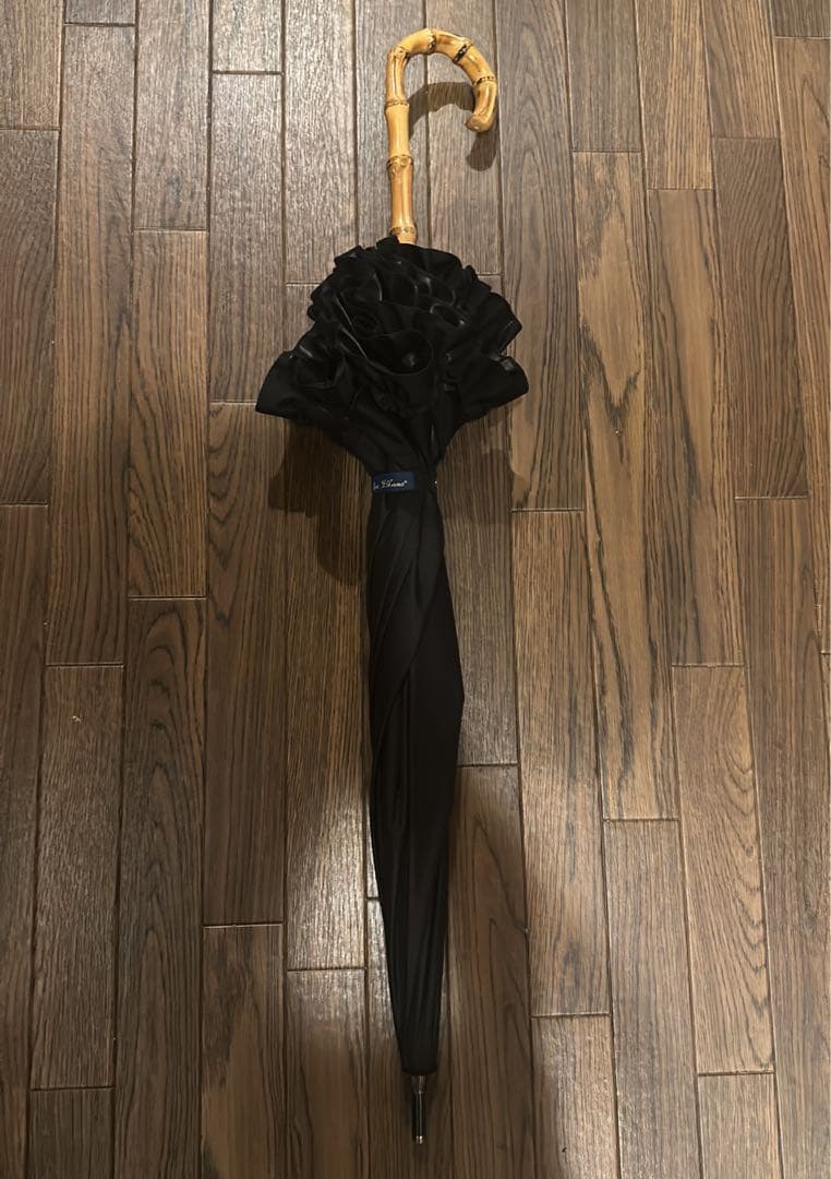 芦屋ロサブラン　日傘　完全遮光　晴雨兼用　ブラック　60cm