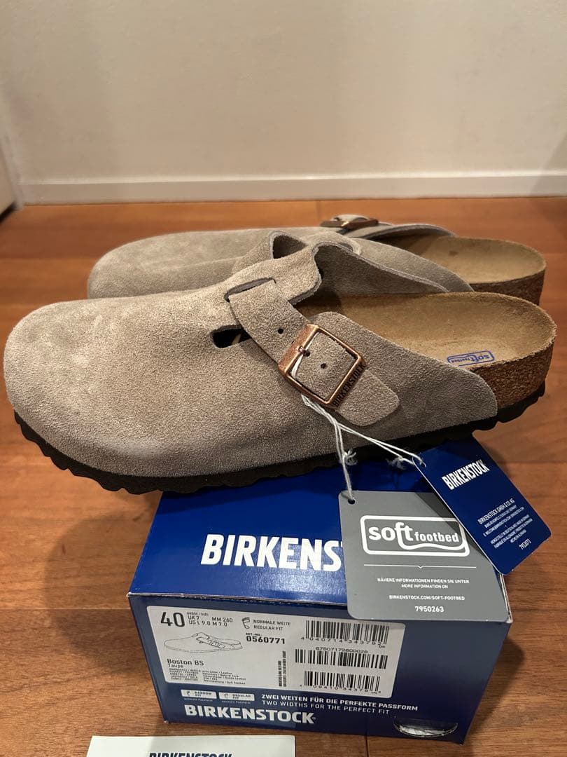 国内正規品BIRKENSTOCK BOSTON TAUPE スエード 40