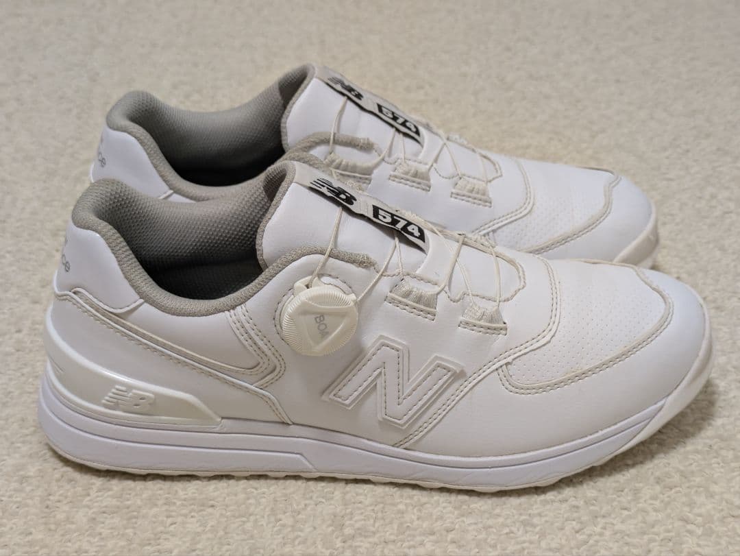 ニューバランス ゴルフシューズ BOAダイヤル式スパイク ホワイト26cm