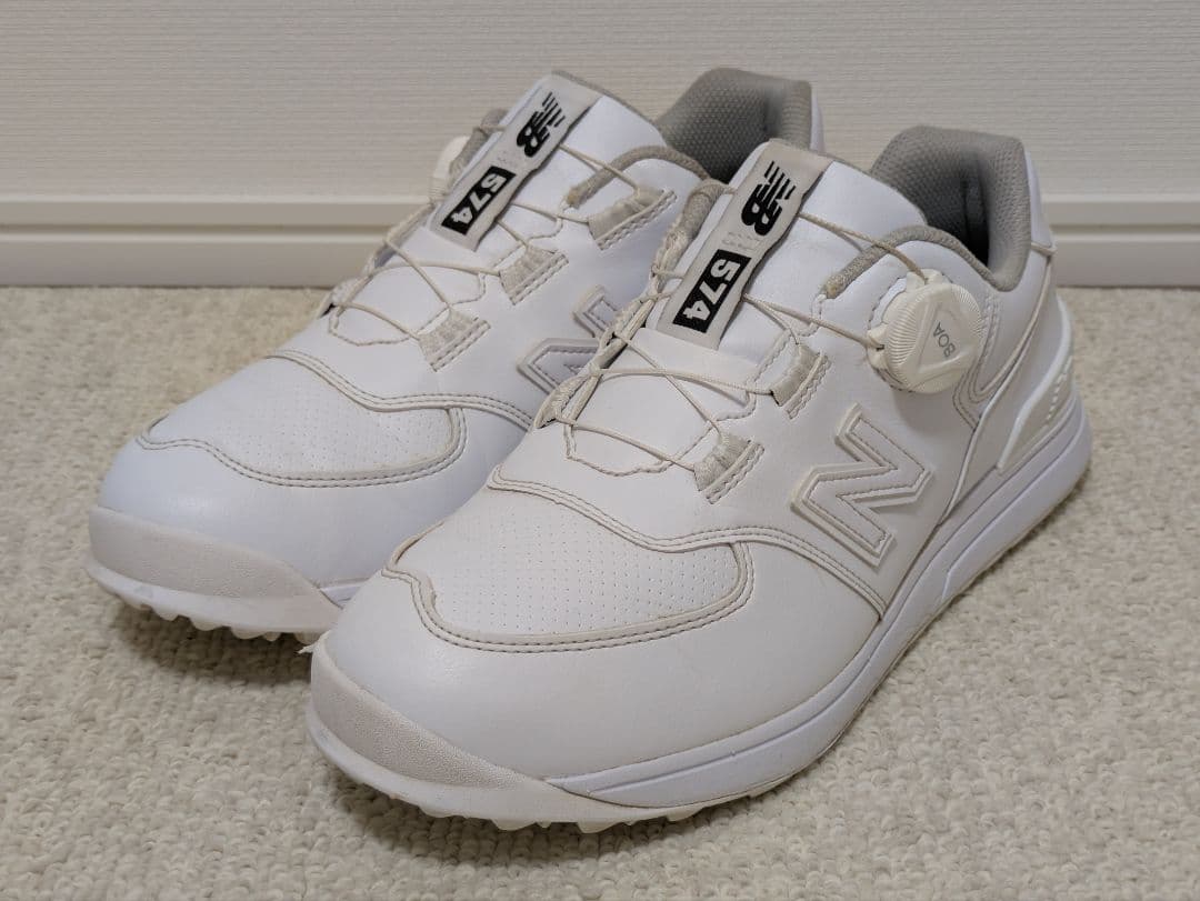 ニューバランス ゴルフシューズ BOAダイヤル式スパイク ホワイト26cm