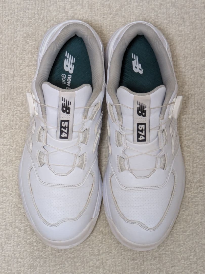 ニューバランス ゴルフシューズ BOAダイヤル式スパイク ホワイト26cm