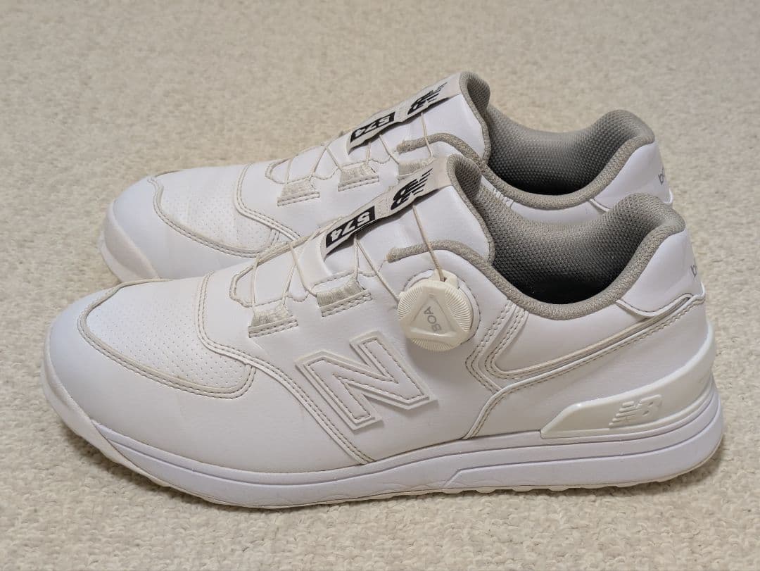 ニューバランス ゴルフシューズ BOAダイヤル式スパイク ホワイト26cm