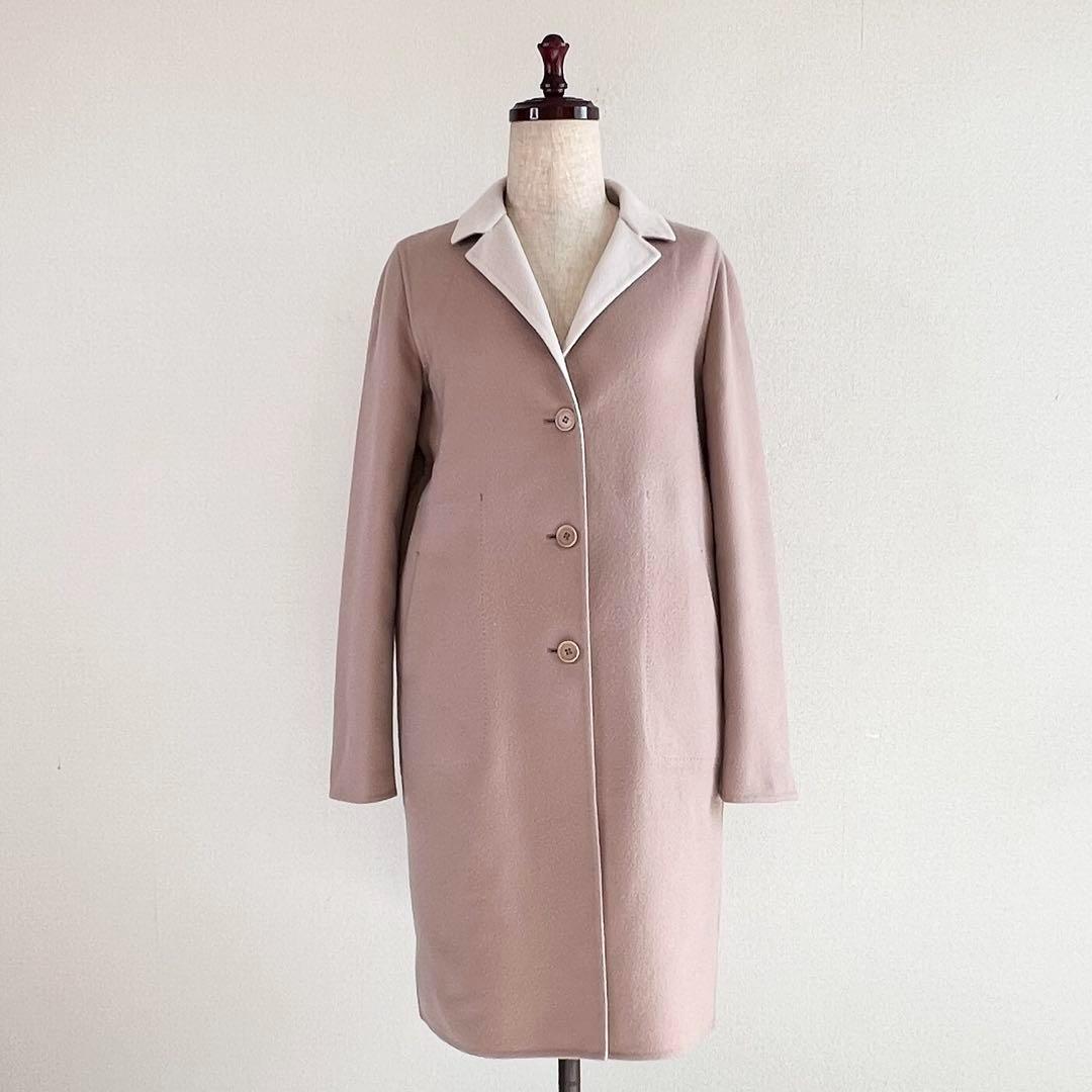 ロロピアーナ ロング チェスターコート カシミヤ ピンク B308
