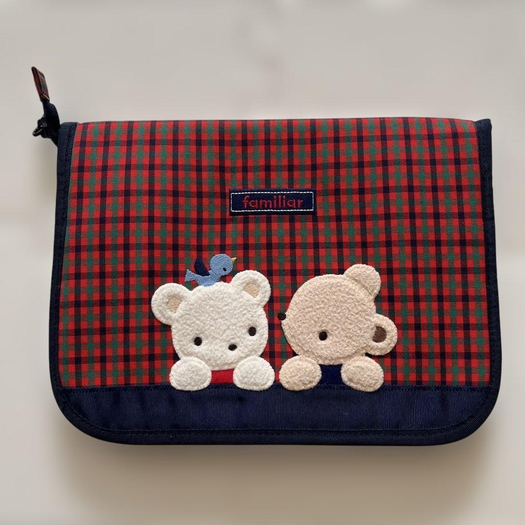 familiar 母子手帳ケース チェック柄　大きいサイズの方です