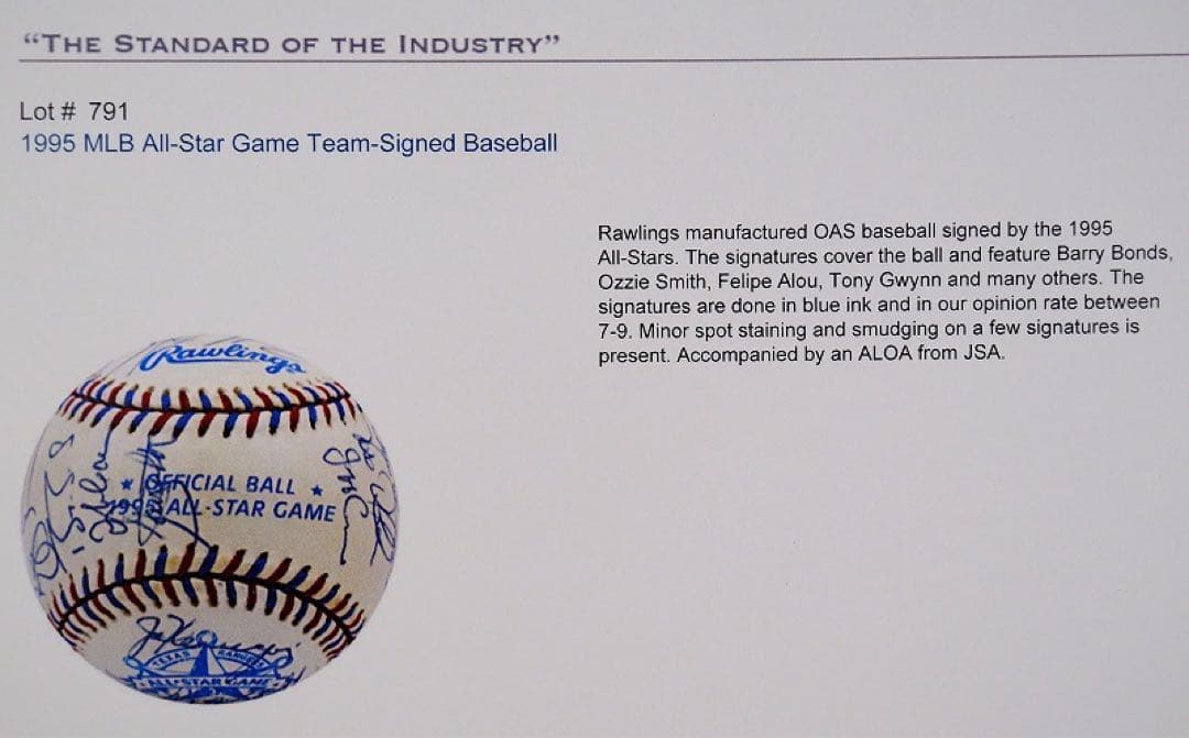 野茂英雄 95年ナショナル・リーグ オールスターチーム直筆サインボール/大谷翔平