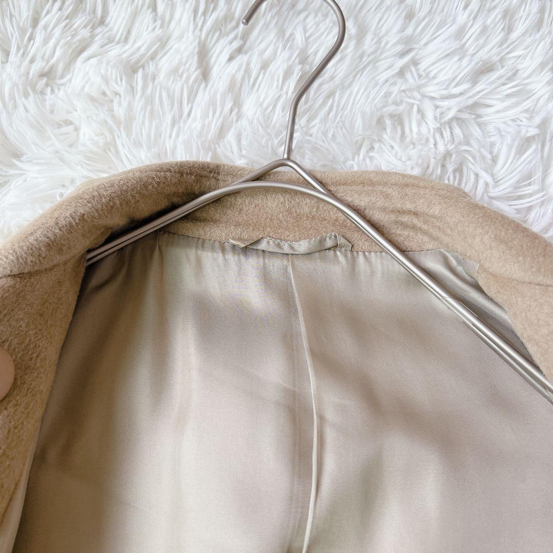 美品 アナイ カシミヤ100% ダブル トレンチコート ロング丈 36 キャメル