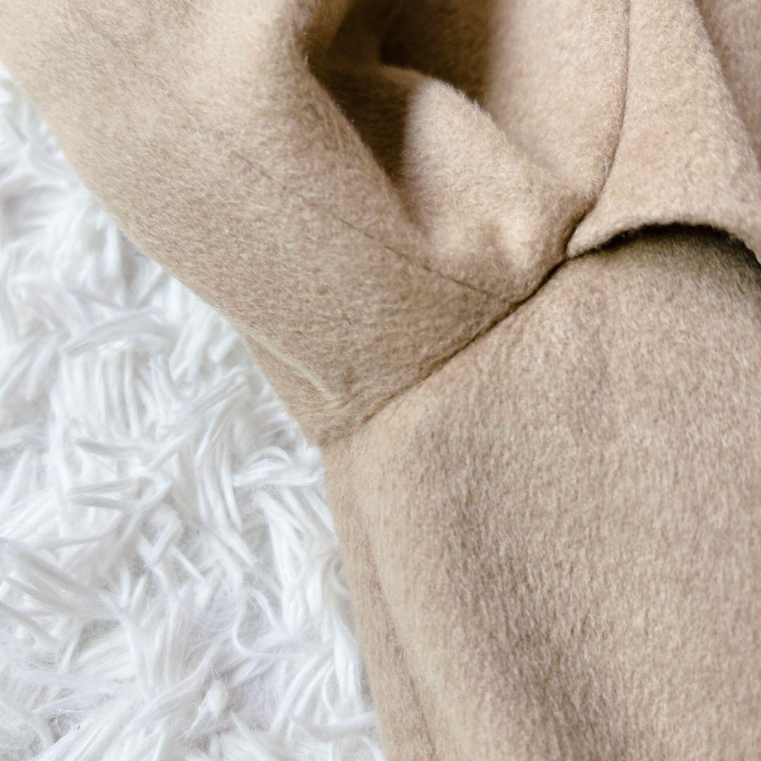 美品 アナイ カシミヤ100% ダブル トレンチコート ロング丈 36 キャメル