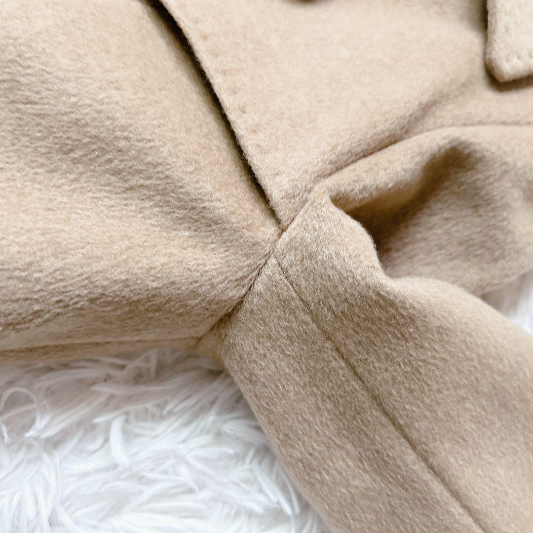 美品 アナイ カシミヤ100% ダブル トレンチコート ロング丈 36 キャメル