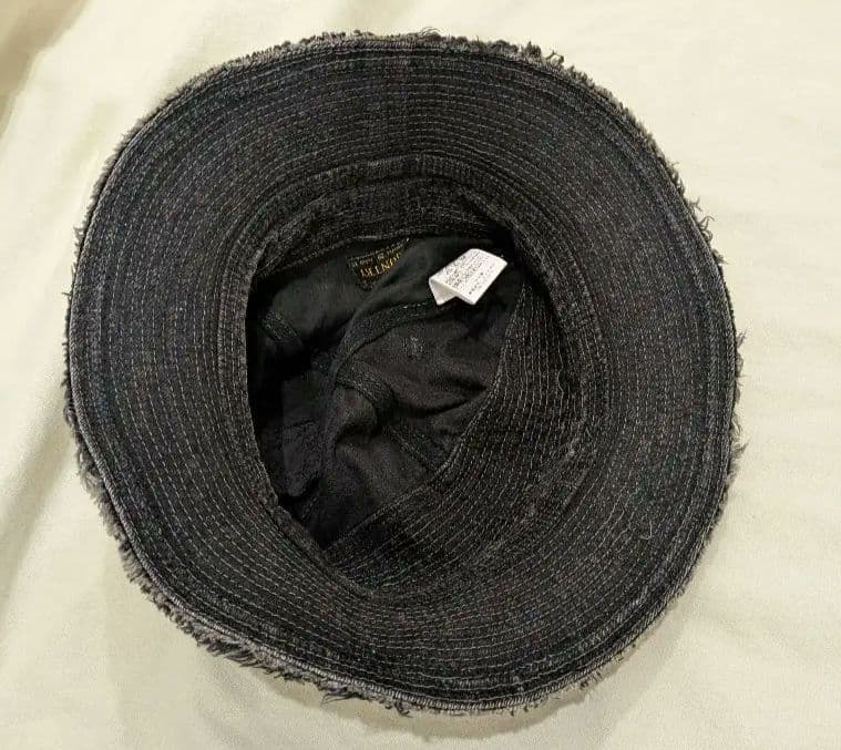 ●黒　kapital 11.5ozデニム　老人と海HAT（クラッシュリメイク）