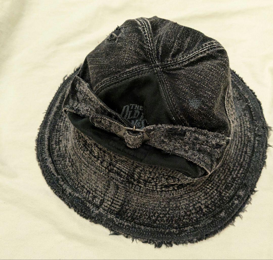 ●黒　kapital 11.5ozデニム　老人と海HAT（クラッシュリメイク）