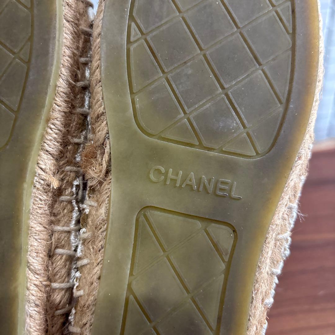 CHANNEL シャネル レース エスパドリーユ サンダル 36