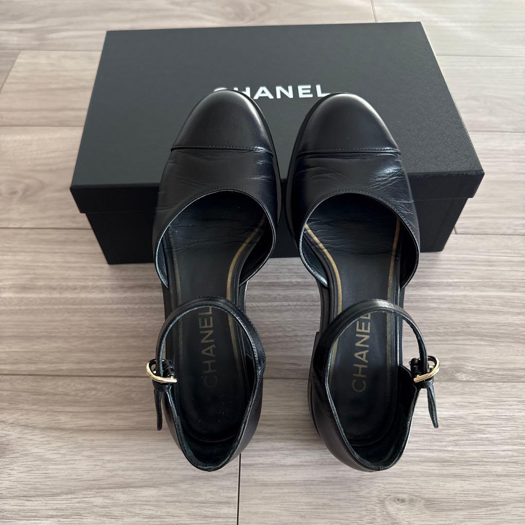 CHANEL 23SS ブラック メリージェーン　パンプス
