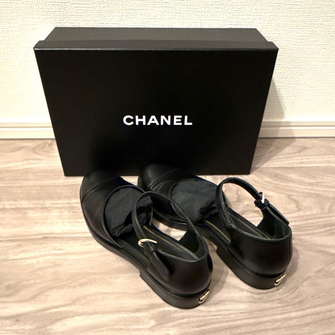 CHANEL 23SS ブラック メリージェーン　パンプス