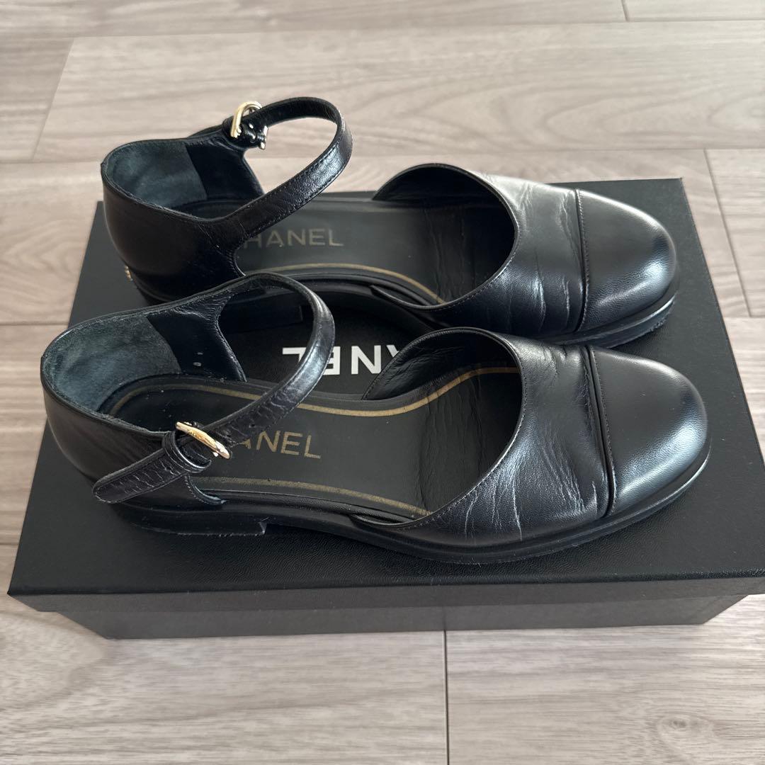 CHANEL 23SS ブラック メリージェーン　パンプス