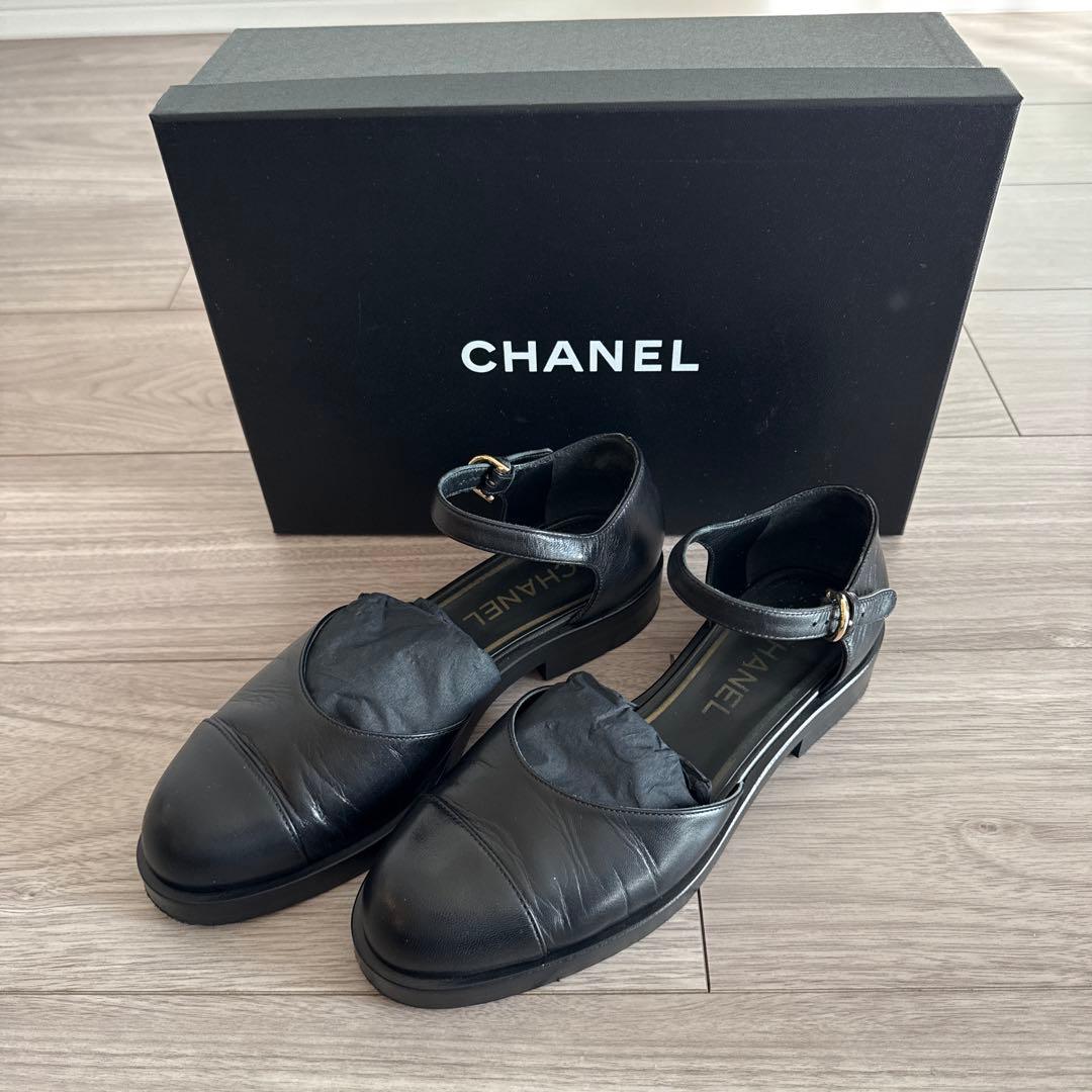 CHANEL 23SS ブラック メリージェーン　パンプス